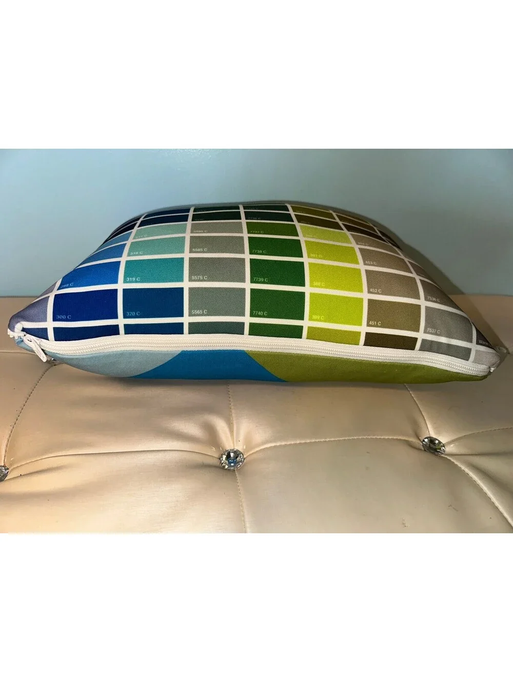 Handmade Pantone Color Swatch Unique Decorative Bed Pillow